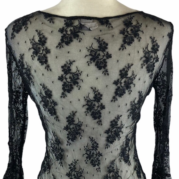 Hanky Panky Vintage 90s Black Lace Top - Picture 6 of 8